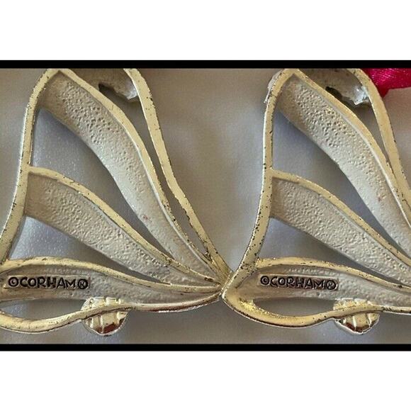 Gorham Silver Bells Red Blue Yellow Christmas Ornaments -All‎ three - Picture 8 of 8